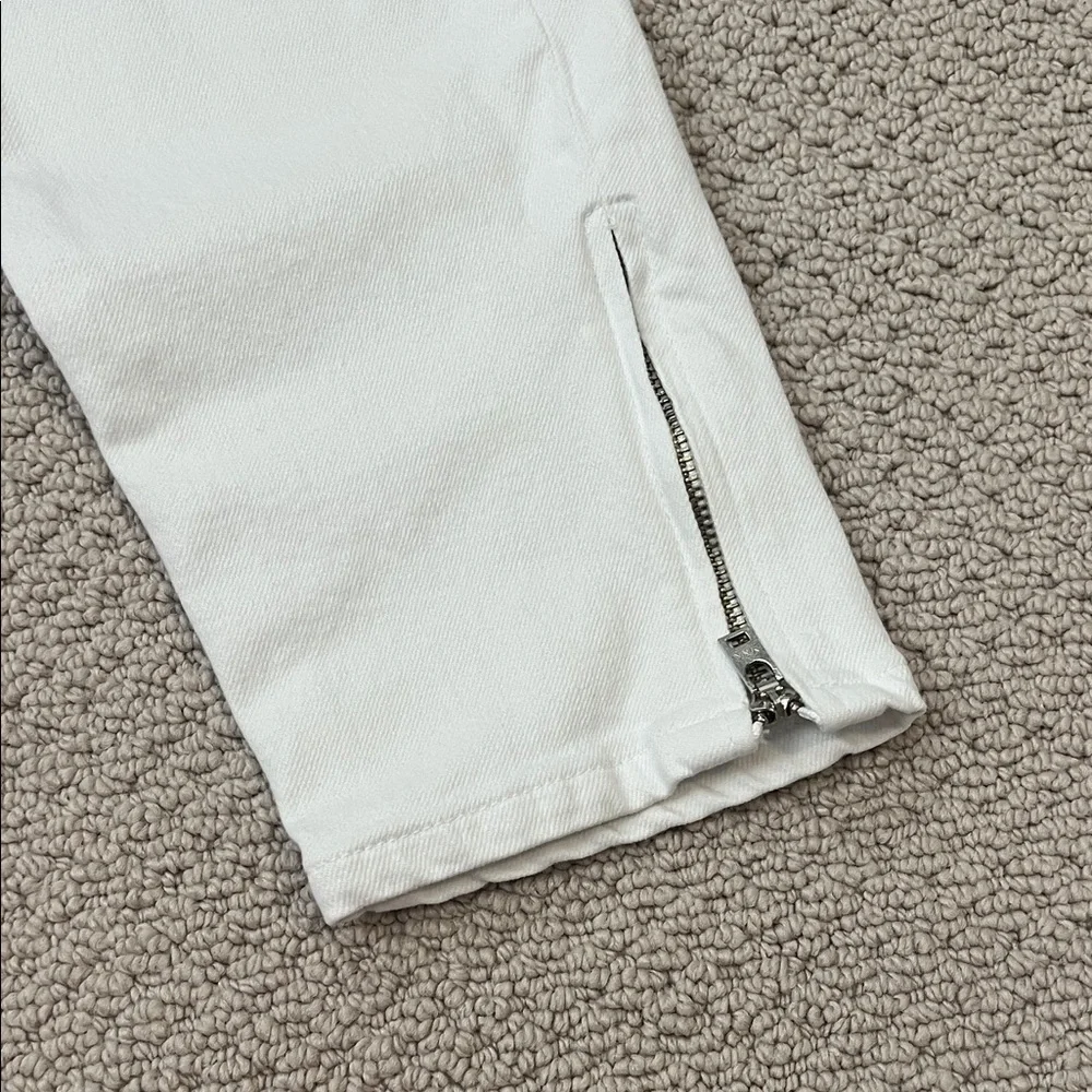 White Denim Ralph Lauren Jeans with ankle Zipper Detail - Picture 2 of 9